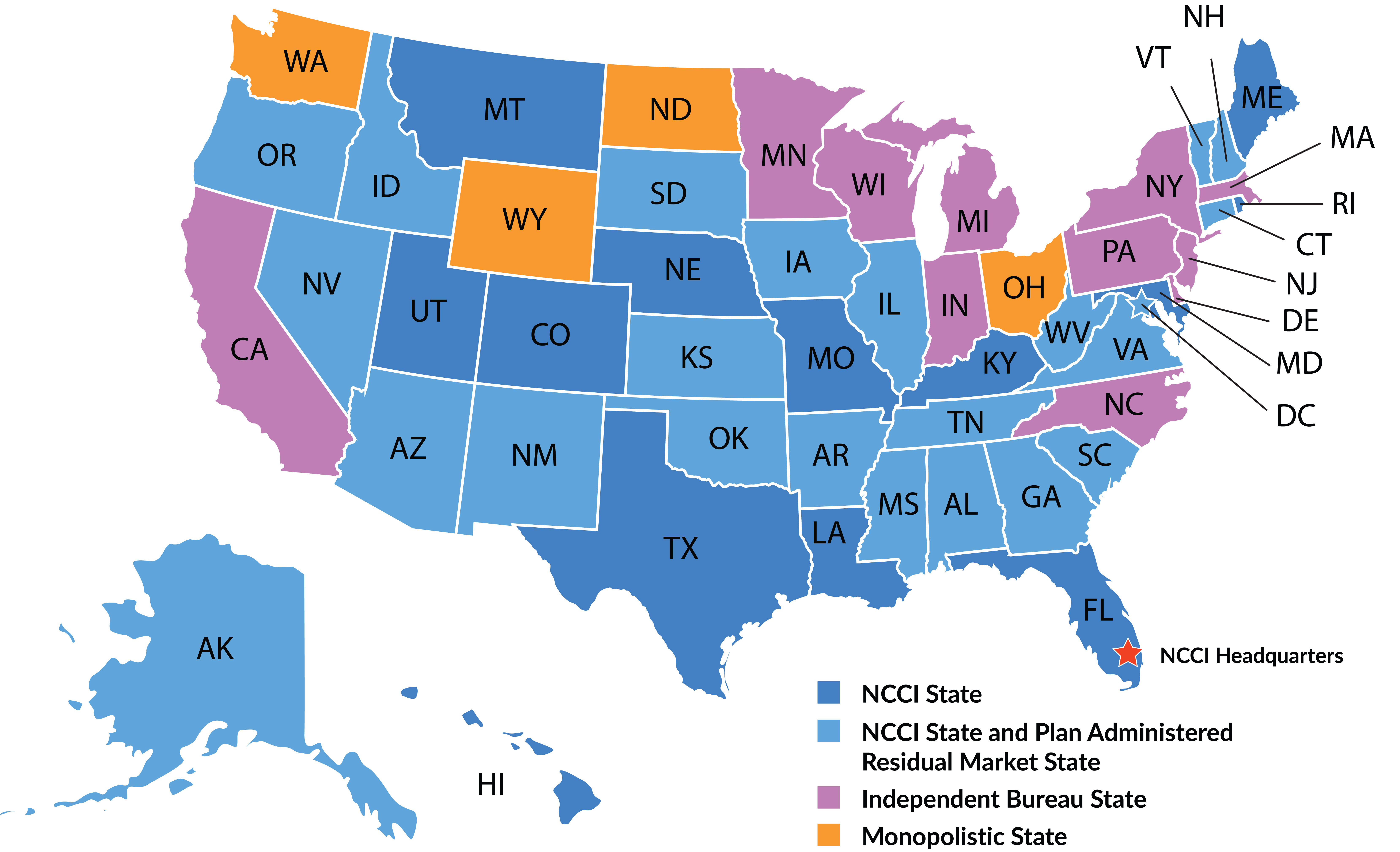 NCCI State Map